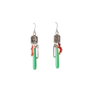 Green and coral danglies